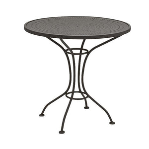 Parisienne 30" Round Bistro Table with Pattern Metal Top