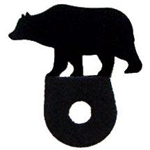 Wrought Iron Bear Cabinet Silhouette