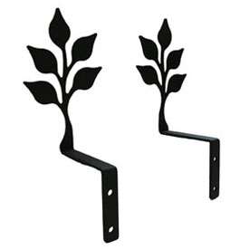 Wrought Iron Leaf Curtain Swags