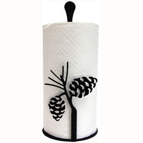 Wrought Iron Counter Top Pinecone Paper Towel Holder