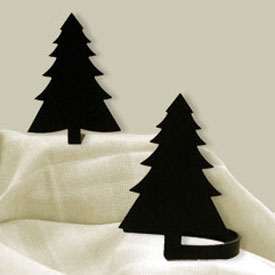 Wrought Iron Pine Tree Tie Backs