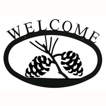 Pine Cone Welcome Sign