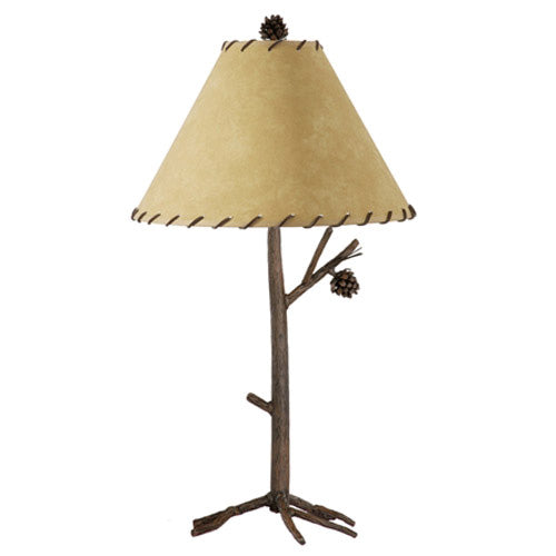 Rustic Pine Table Lamp