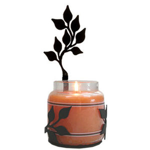 Large Leaf Candle Jar Sconce