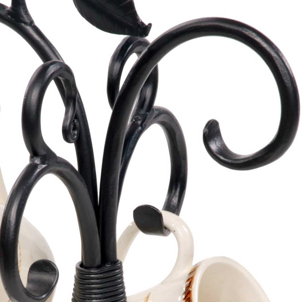 Wrought Iron Mug Rack - Rustic Sassafras Mug Rack – timelesswroughtiron