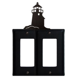 Wrought Iron Lighthouse Double GFI Cover
