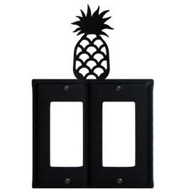 Wrought Iron Pineapple Double GFI Cover