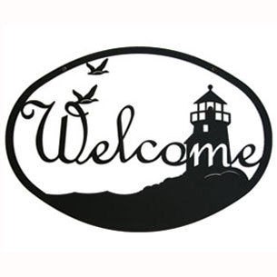 Lighthouse Scene Welcome Sign