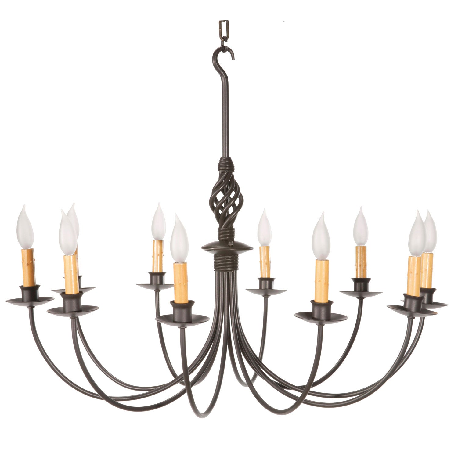 Basketweave 10-Arm Chandelier | Timeless Wrought Iron