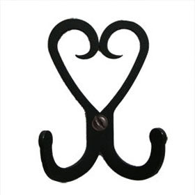 wrought iron heart hooks